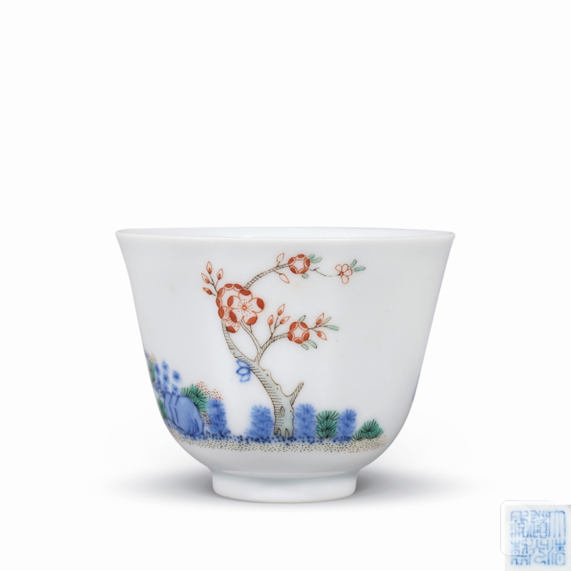 清道光 五彩 “二月杏花” 花神杯